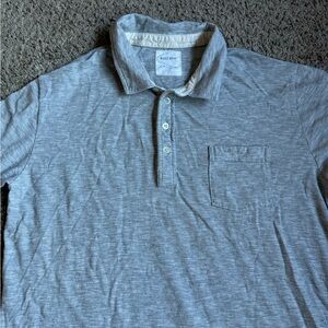 Billy Reid Men's Golf Polo Shirt XL Gray Short Sleeve Pocket Polo Shirt